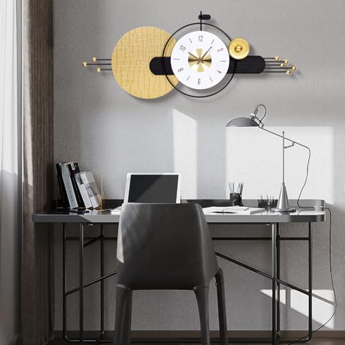 47x19 Inch Modern Silent Wall Clock, Oversized Statement Decor - Image 6