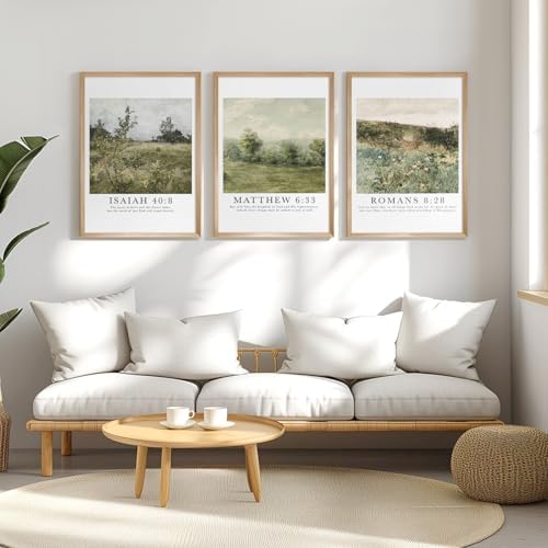 Christian Bible Verse Wall Art Decor Scripture Floral Canvas Painting Jesus - Image 6