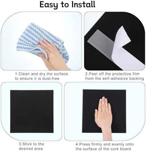 Cork Board Alternative 28" x 19", 6 Pack Felt Bulletin Boards, Pin Board - Image 4
