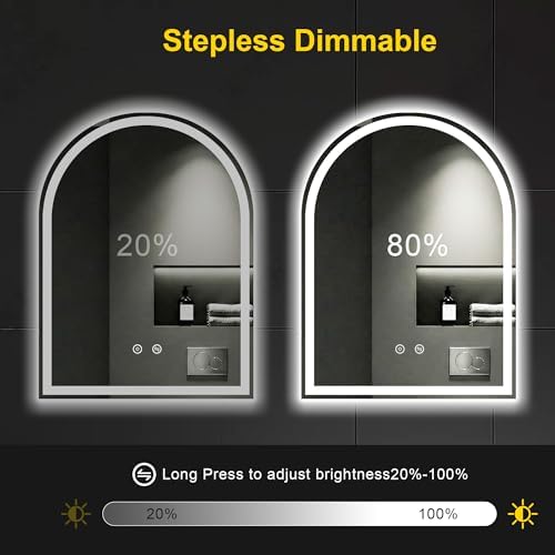 Arched LED Bathroom Mirror - Image 5
