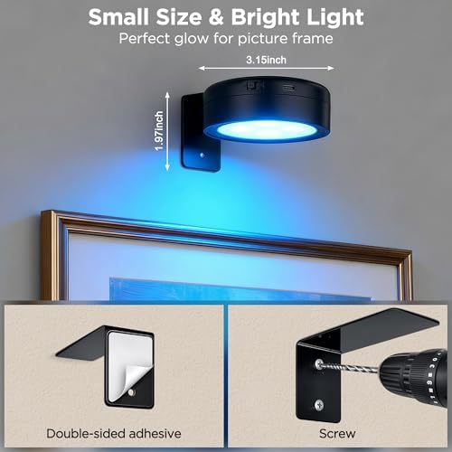 6-Pack Picture Lights for Wall, Rechargeable Wireless Poster Lights - Image 7