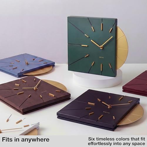 Driini Mid Century Modern Wall Clock, Battery Operated - Image 6