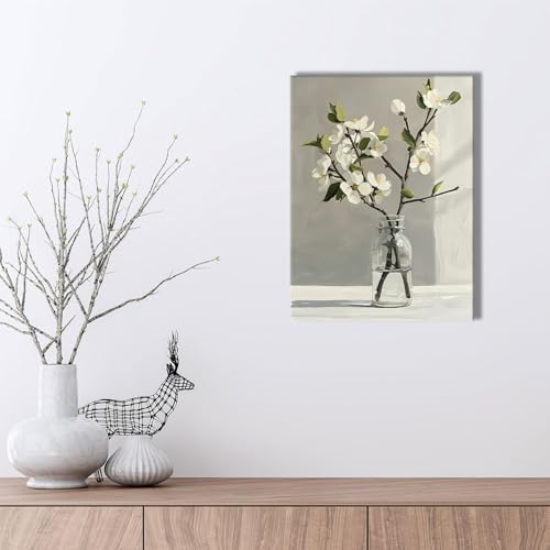 daktenn Floral Canvas Wall Art Bathroom Wall Art Pictures Wall Decor Home Decor - Image 6