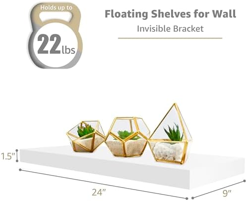 Sorbus Floating Shelves for Wall, Wood Wall Storage - Image 3