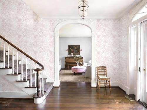 Dimoon 362.2"x17.3" Peel and Stick Wallpaper Floral Contact Paper Boho White - Image 7