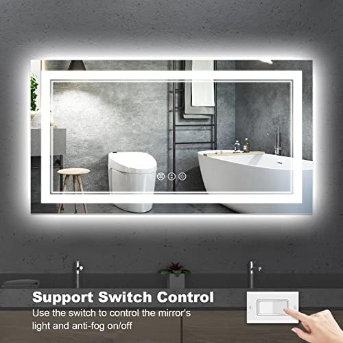 55x30 Inch LED Bathroom Mirror - Image 6