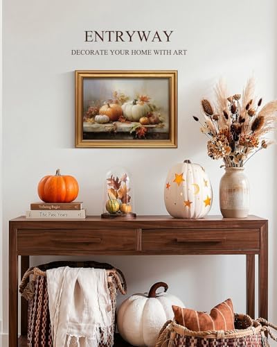 VIYYIEA Autumn Vintage Halloween Pumpkin Wall Art, 12x16 Inch Vintage Harvest - Image 2