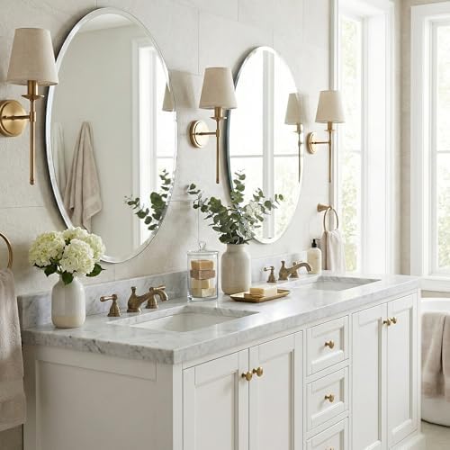24x36 Inch Oval Frameless Bathroom Mirror - Image 6