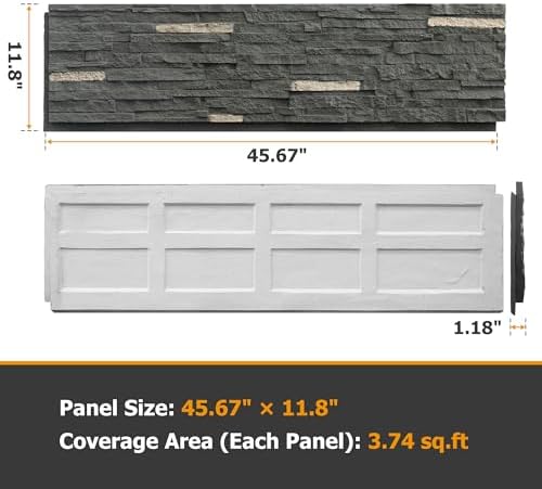 ROOMTEC 1-Pack Faux Stone Wall Covering Panels - Image 2