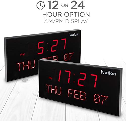 Ivation Big Oversized Digital LED Calendar Clock - Image 4