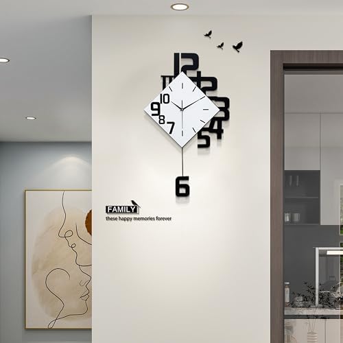 FLEBLE Wall Clock for Living Room Decor Kitchen Office Home Decor Gift by DecorationWallClock