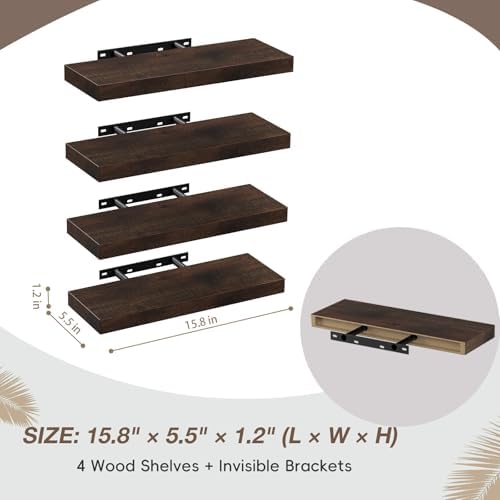 Lufia Floating Wall Shelves, MDF - Image 2
