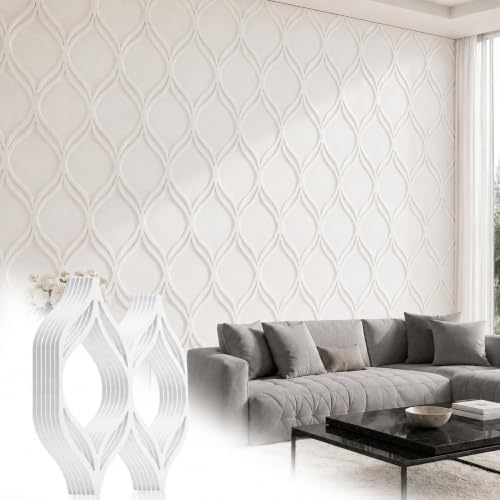 Yalikop 6 Pcs 3D 12 Inch Wall Panels Premade Wainscoting Kit, Symmetrical by Yalikop