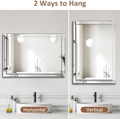 Pregaspor 24x36 Inch Rectangle Bathroom Vanity Mirror - Image 7