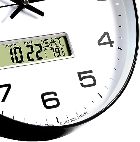 TIMESS 14-Inch Non-Ticking Analog Wall Clock - Image 3