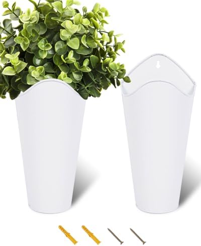 vensovo 2 Pack 12 Inch Galvanized Wall Planters by vensovo