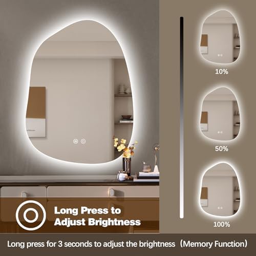 Niccy Irregular LED Bathroom Mirrors, Backlit Vanity Mirror - Image 5