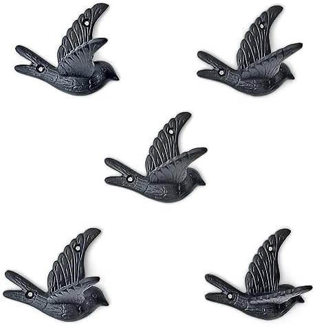 Ambipolar Flying Bird Iron Cast Decorative Bird Wall Mounted Coat Hooks - Image 5