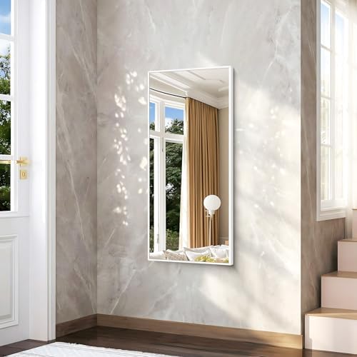 BONEWEI White Bathroom Mirror, 24x48 inch Wall Mirror - Image 4