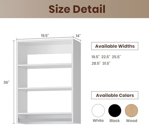 ROOMTEC 19.5" Medium Hanging Closet Unit, Modular Closet System - Image 2