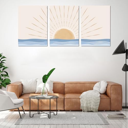Large Framed Boho Minimalist Wall Art - Image 4