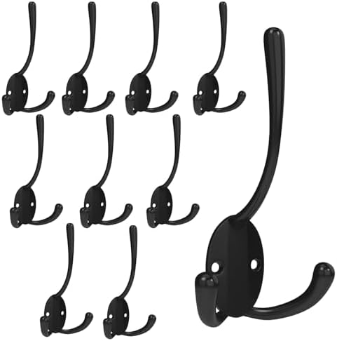10 Pack Coat Hooks Heavy Duty, Strong Load-Bearing Capacity, Wall Hooks by CRXCRC
