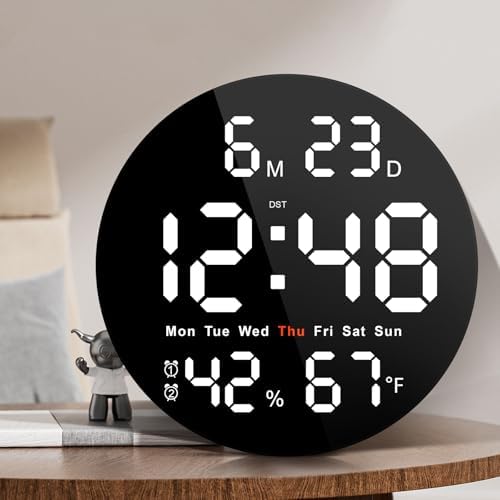 10" Electric Digital Wall Clock by Brauthon