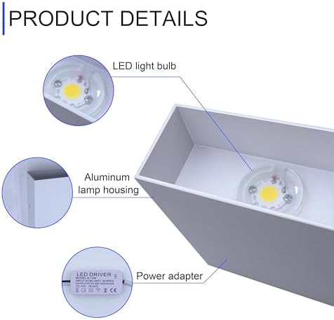 KICAAO LED Wall Sconces 4 Pack, 12W Wall Light - Image 5