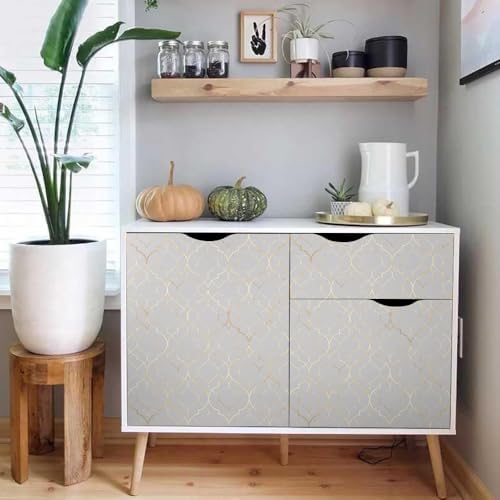 18"x236" Ivory Glittery Mosaic Modern Peel and Stick Self Adhesive Wallpaper - Image 5