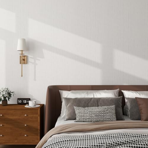Grasscloth Textured Wallpaper Peel and Stick 24inX393in Fabric Wall Paper - Image 2