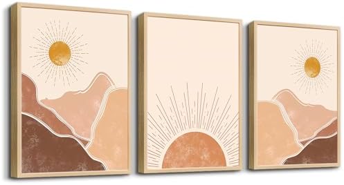 Natural Wood Framed Boho Wall Art by MHARTK66
