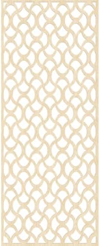 31 3/8"W x 79 3/8"H x 1/4"T Resort Decorative Fretwork Wood Wall Panels - Image 4