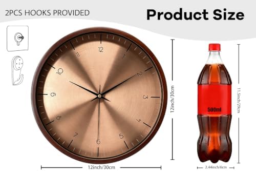 12" Minimalist Silent Wall Clock - Image 3