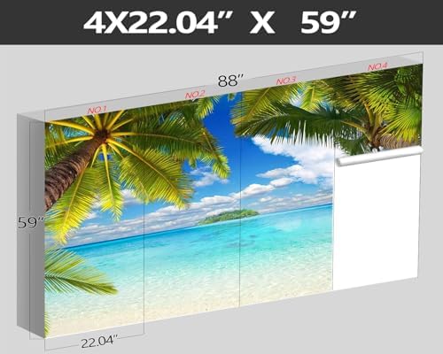 XMPMBM-Beach Palm Tree backsplash Large Decorative Wallpaper Tropical Palm Leaf - Image 4