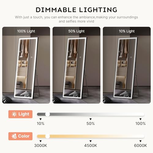 Kosmonia 56"x18" LED Full Length Mirror - Image 3