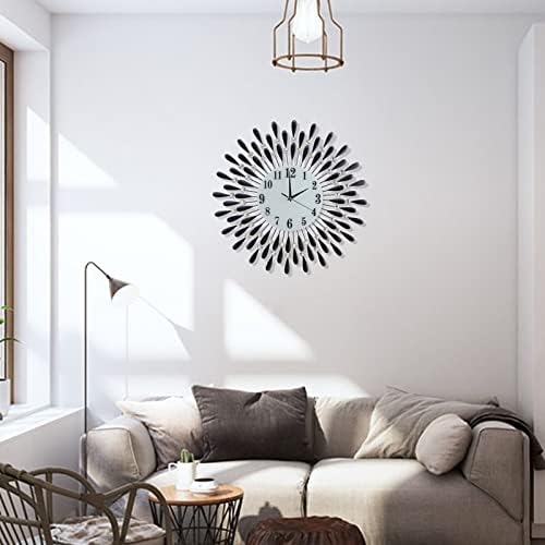 24 INCH Large Wall Clock for Living Room Decor, Non-Ticking Quiet Metal Petals - Image 4