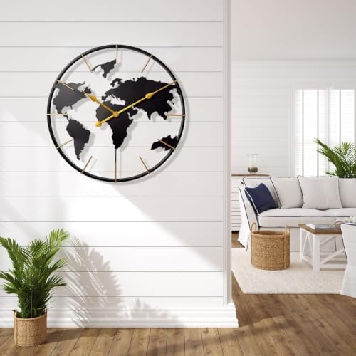 Large World Map Wall Clock - Image 5