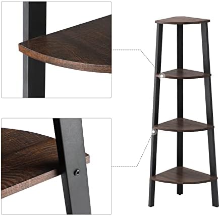 VASAGLE 4-Tier Corner Shelf Stand, Modern Ladder Shelf - Image 6