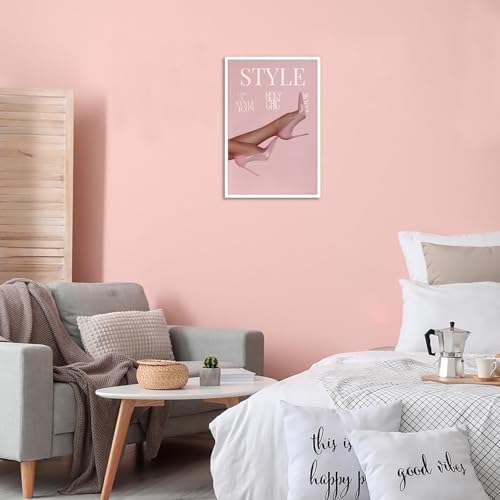 Trendy Pink Heels Poster High Heel News Headline Canvas Wall Art I Am A Style - Image 3