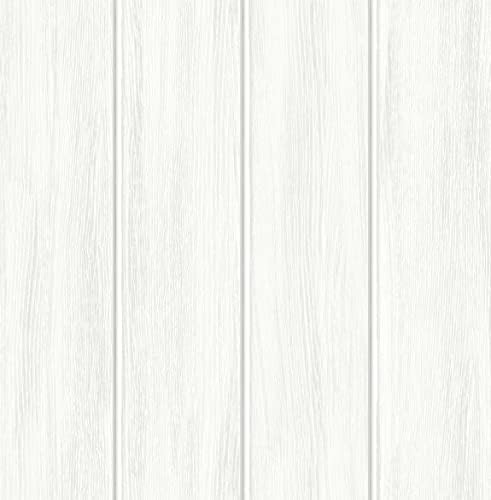NextWall Faux Wood Panel Peel and Stick Wallpaper by NextWall