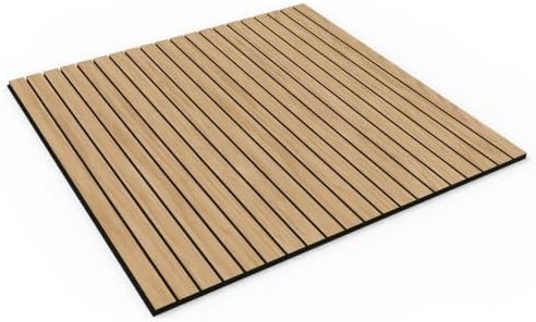 8-Pack Peel & Stick Acoustic Wood Slat Wall Panels by premiumqualitypeelandsticktile