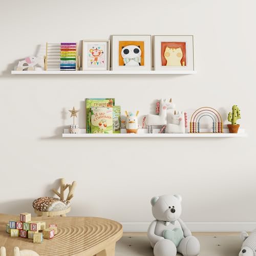 Dreamland Picture Ledge Shelf for Wall, Floating Shelves Set of 2, 55 inch Long - Image 5