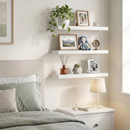 Floating Shelves for Wall, 16 inch Set of 3 Bathroom Shelf Bedroom Kitchen - Image 5