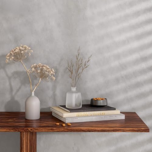Light Grey Concrete Limewash Wallpaper Peel and Stick 32'' x354'' Muted Gray - Image 4