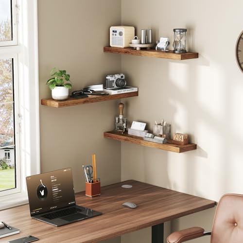 RALGEND Floating Shelves for Wall, 23.6" Wall Shelf Set of 3 - Image 2