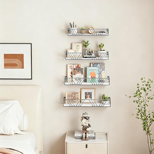 Amaoot Floating Shelves for Wall Set of 4, Wall Shelf Wood Floating Shelf - Image 3