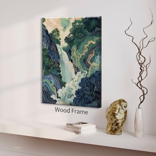 Japanese Landscape Framed Prints Poster Abstract Nature Mountain Canvas Wall - Image 4