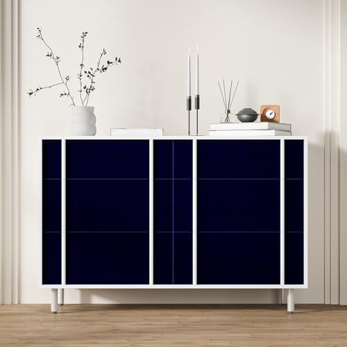 Dark Blue Velvet Wallpaper Peel and Stick Felt Drawer Liner Sheets - Image 3