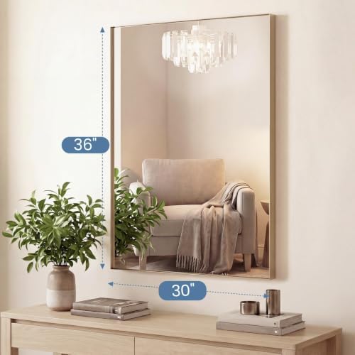 DUMOS 30"x36" Wall Mirror, Bathroom Mirrors - Image 2
