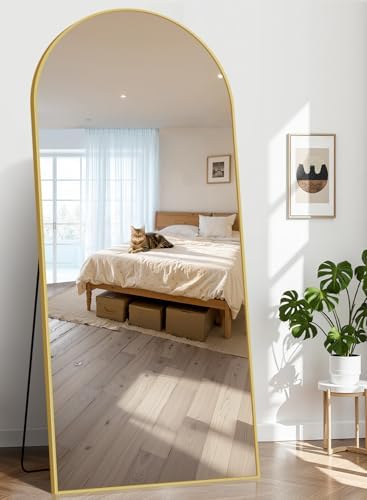 76"x34" Arched Full Length Mirror, Large Floor Mirror by INFINIGLASS